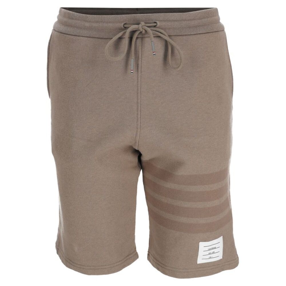Thom Browne 4-Bar Classic Sweatshorts in Beige Cotton